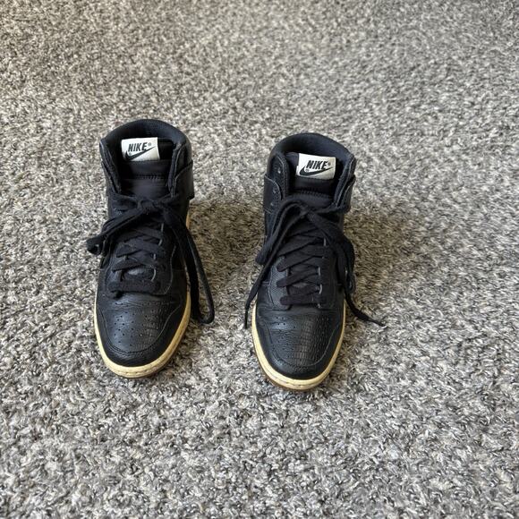 NNIKE 2014 DUNK SKY HI BLACK LEATHER SNAKE GS HIDDEN WEDGE Y2K Sneakers 6.5 - Picture 3 of 14